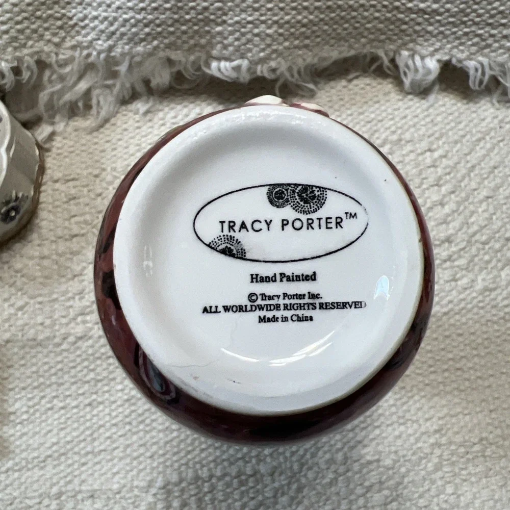Tracy Potter‎ Hand Painted Floral Bud Vase